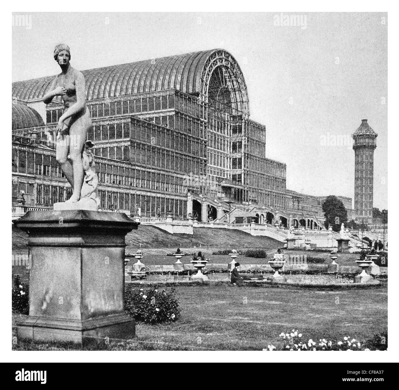 1926 Crystal Palace Londres Sir J. Paxton l'architecture du fer en verre Banque D'Images