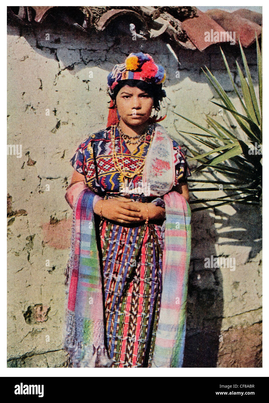 Guatemala 1926 fille seigneuriale Banque D'Images