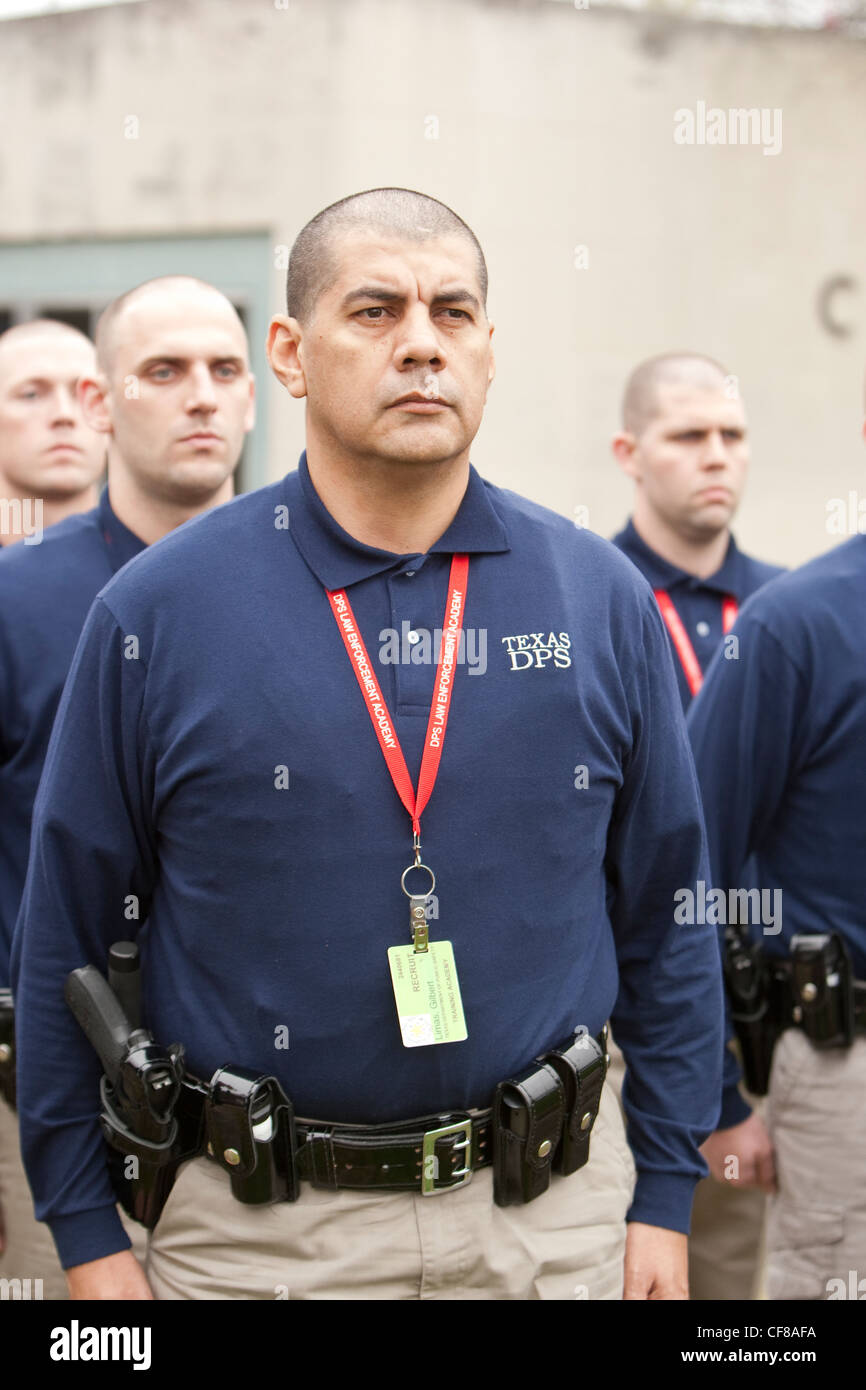 Groupe de Texas Ministère de la Sécurité publique recrute l'agent au cours d'entraînement à Austin, Texas Banque D'Images