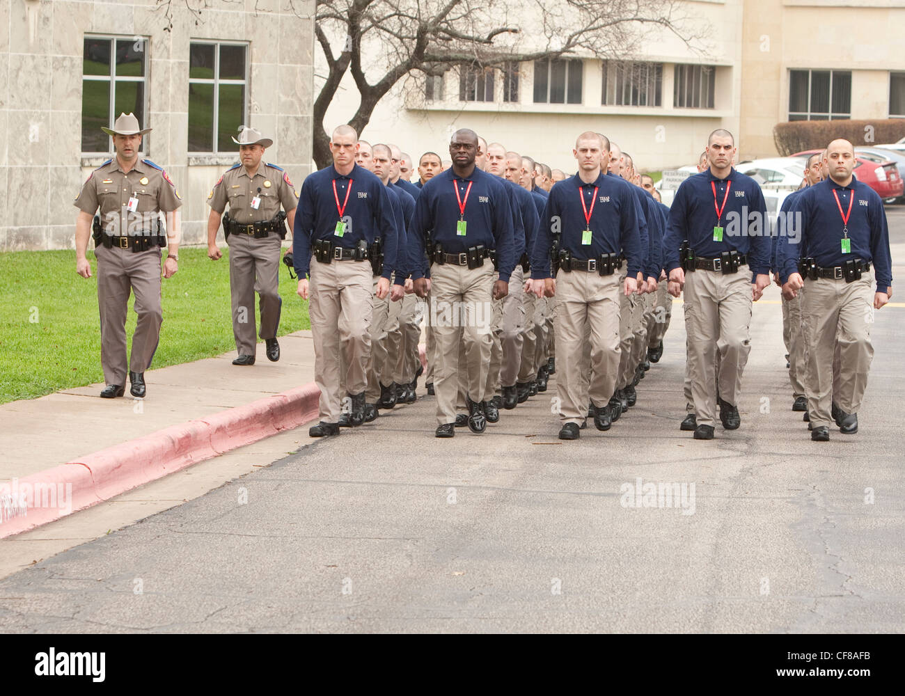 Groupe de Texas Ministère de la Sécurité publique recrute l'agent au cours d'entraînement à Austin, Texas Banque D'Images