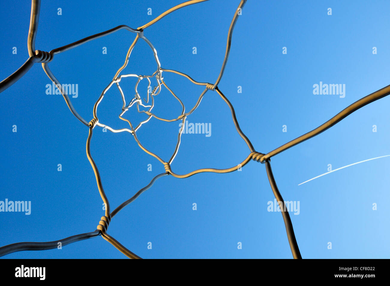 Barcelone, Espagne. Castellers als Monument (monument aux castellers ou tours humaines) en place de Sant Miquel Banque D'Images