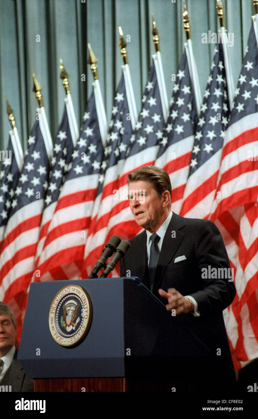 Le président Ronald Reagan Banque D'Images