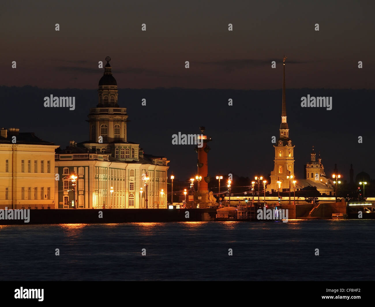Nuits blanches à Saint-Pétersbourg, Russie Banque D'Images