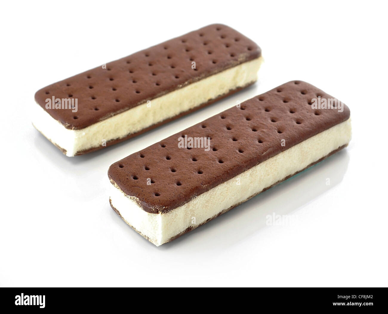 La vanille et cookie ice cream sandwich bars Banque D'Images