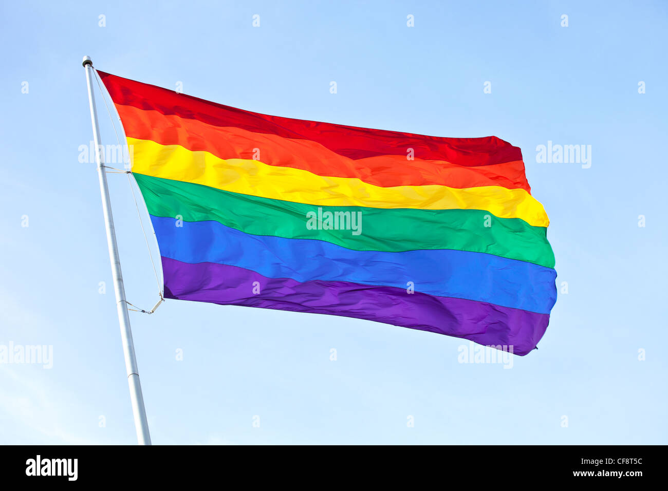 Gay Pride drapeau arc-en-ciel, San Francisco, Californie Banque D'Images
