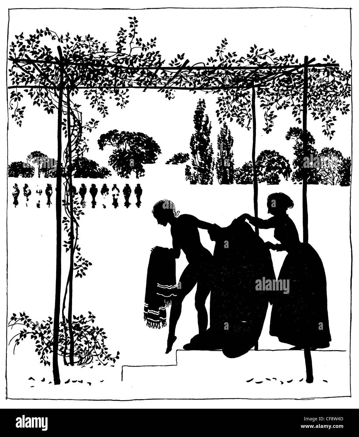 La beauté de sommeil Arthur Rackham 1920 Wicked Witch fée conte de fées magique magic livre mythe légende fusée story princess Banque D'Images