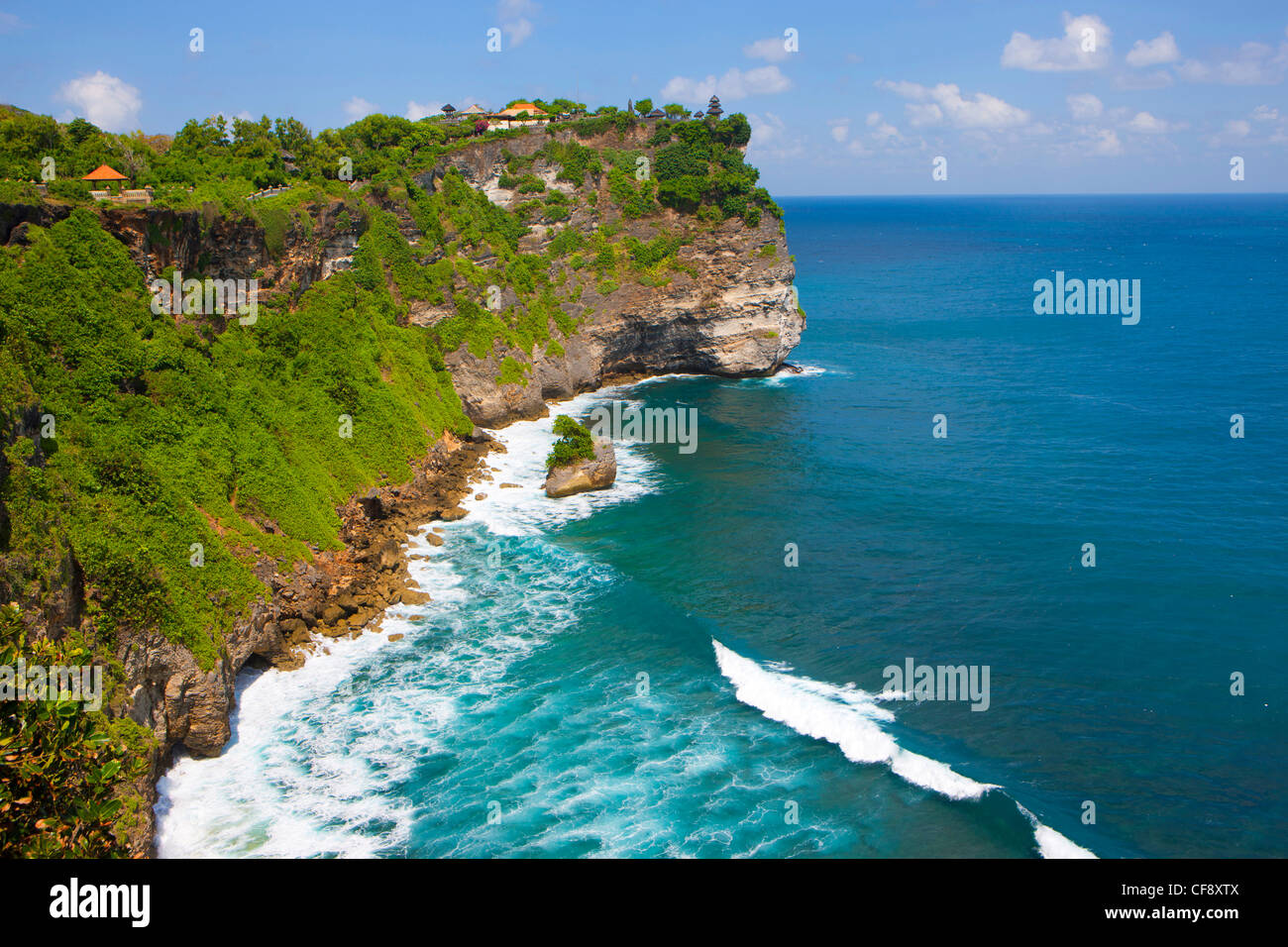 Ulu Watu, Indonésie, Asie, Bali, Vantage Point, mer, Voyage, Vacances, vacances, côte, rock, falaise, les vagues Banque D'Images