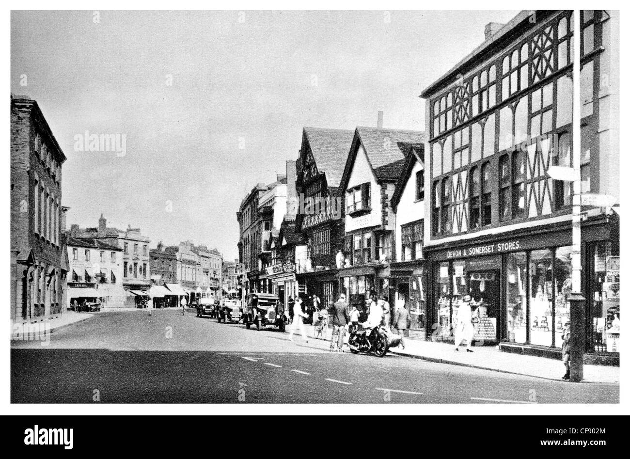 Fore Street Taunton l'architecture victorienne de la rue principale du sud-ouest de l'Angleterre Somerset UK Europe tourisme boutiques achetez au détail Banque D'Images