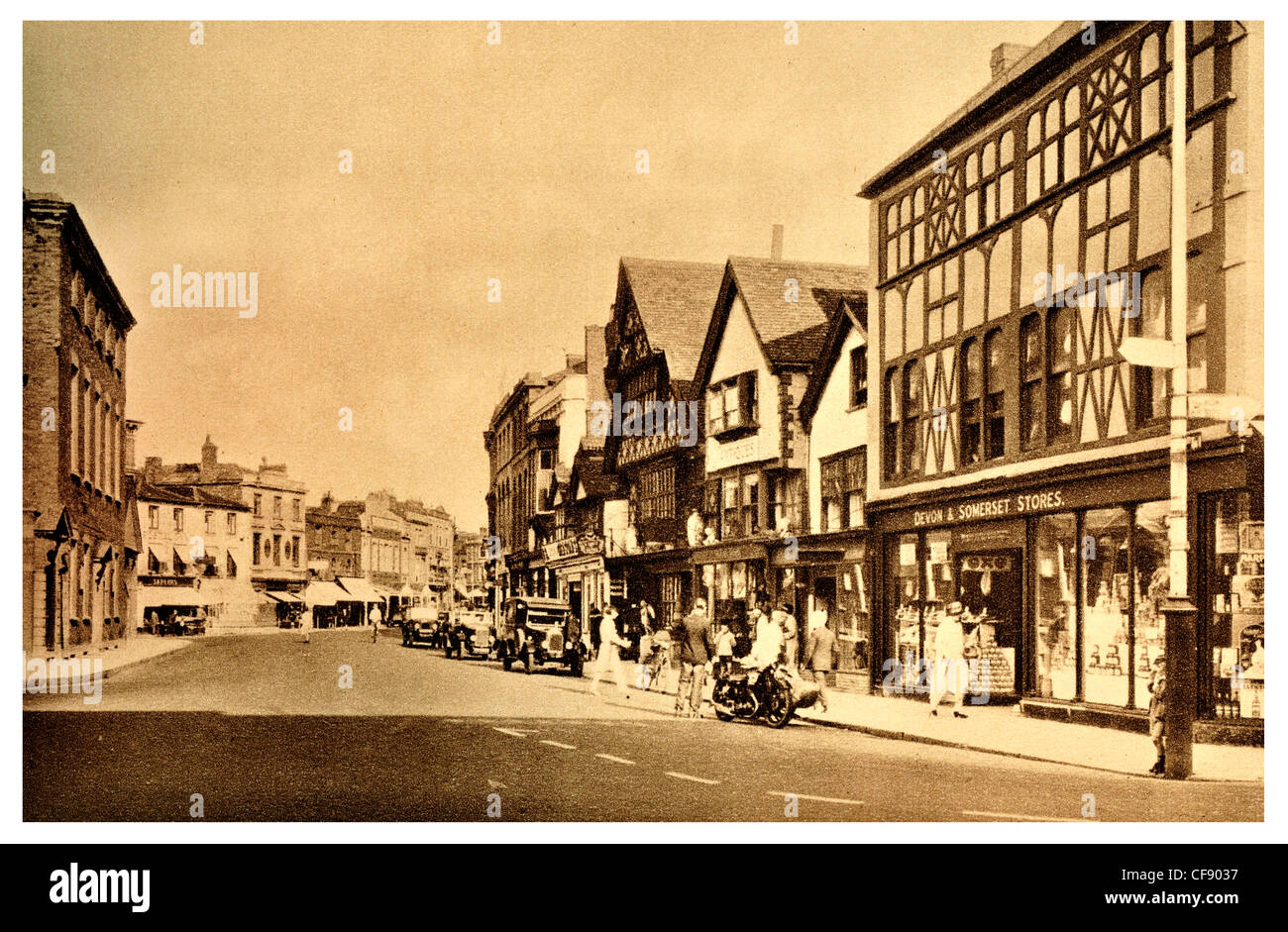Fore Street Taunton l'architecture victorienne de la rue principale du sud-ouest de l'Angleterre Somerset UK Europe tourisme boutiques achetez au détail Banque D'Images