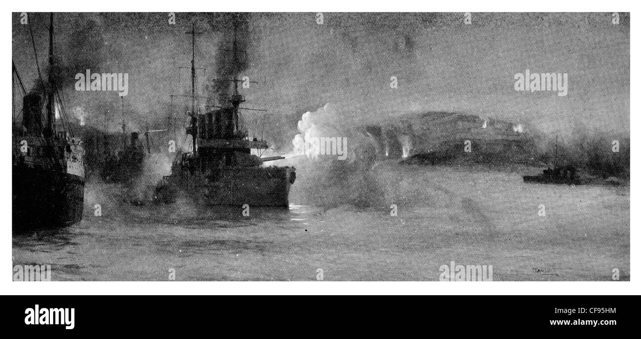 Les batteries d'artillerie à Dardanelles à la tombée de la campagne de Gallipoli Çanakkale première grande bataille Banque D'Images