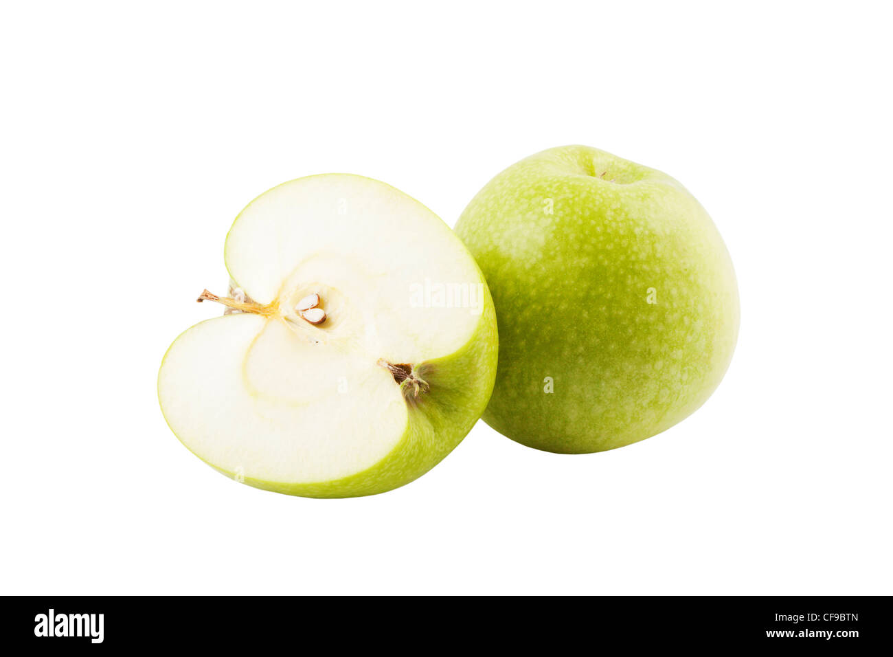 De couleur vert pomme fraîche isolé sur fond blanc Banque D'Images