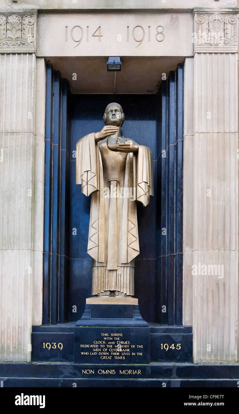 Le monument aux morts à l'Ouest, Clydebank, Écosse Dumbartonshire. Banque D'Images