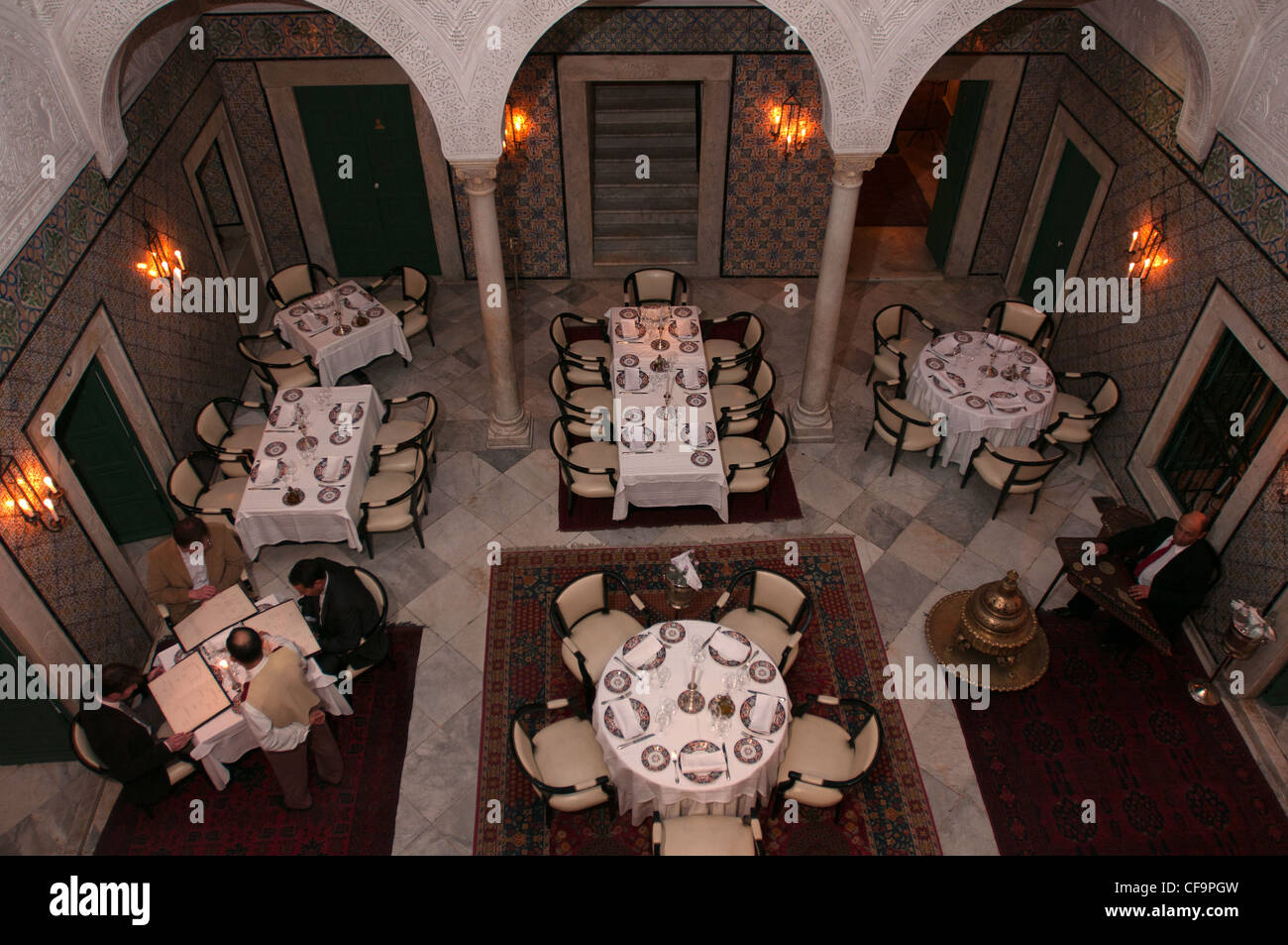 Un restaurant de luxe à Tunis Banque D'Images