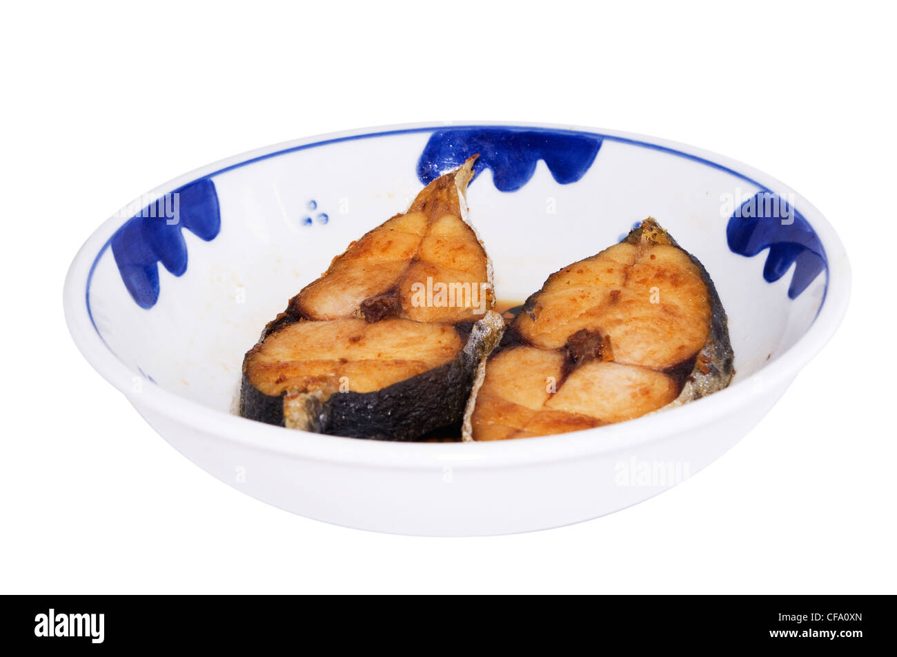 Style asiatique tranches de poisson frit, cuisine maison - Série 3 Banque D'Images