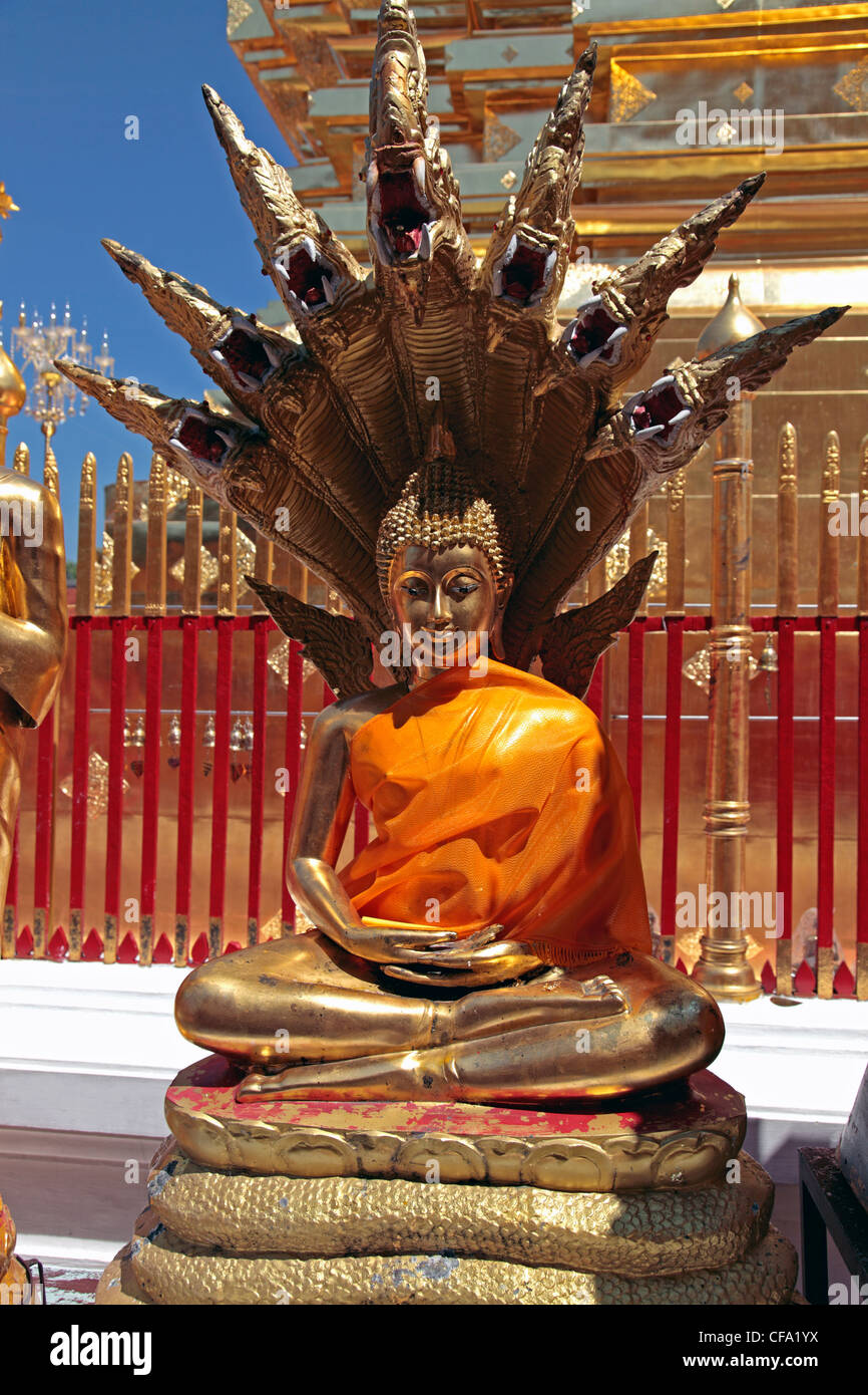 Wat Phra That Doi Suthep pagode, Chiang Mai, Thaïlande Banque D'Images