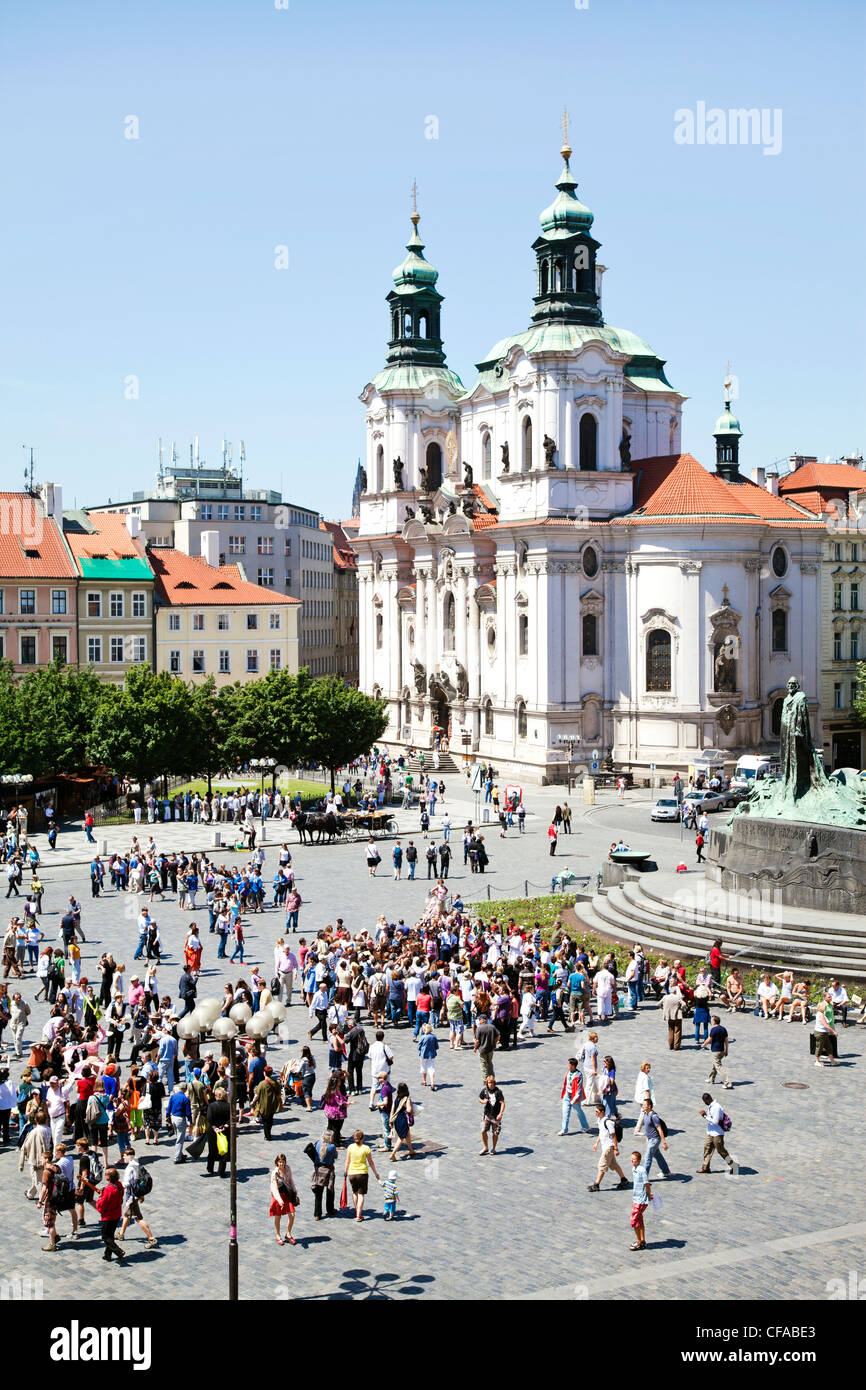 Église Saint Nicolas dans la Vieille Ville (Stare Mesto), Prague, République Tchèque Banque D'Images