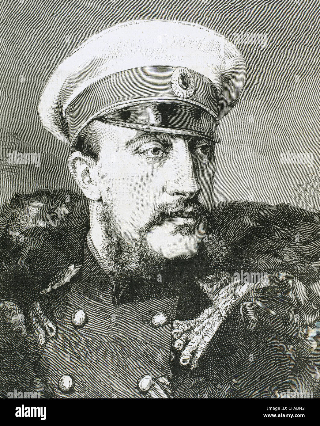 Le Grand-duc Konstantin Nikolaïevitch de Russie (1827-1892). La gravure. Banque D'Images