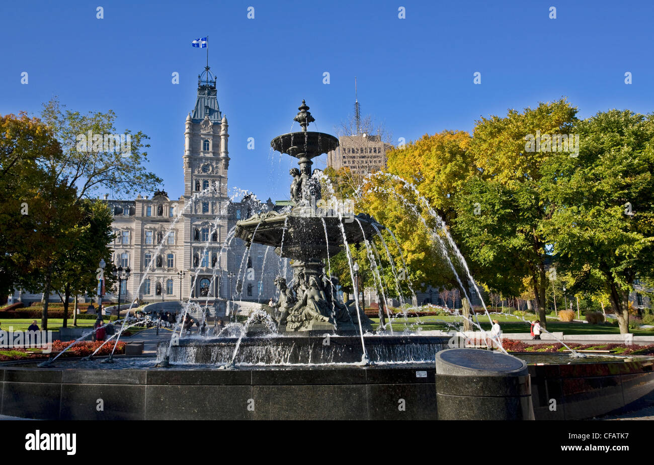 La Fontaine de Tourny (conçu par le sculpteur Mathurin Moreau), Assemblée nationale du Québec, Québec, Québec, Canada Banque D'Images