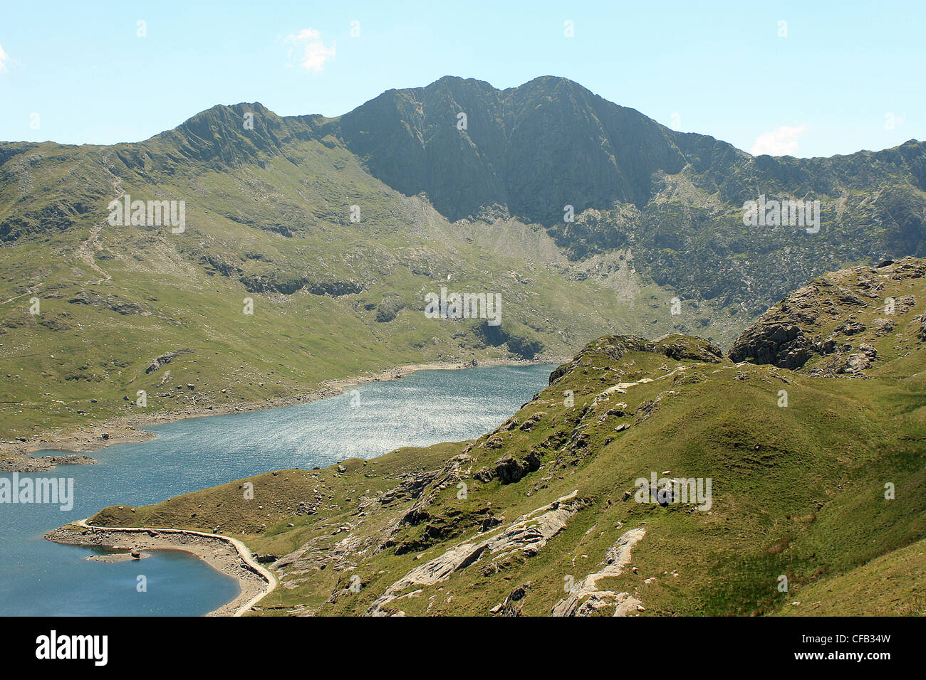 Vue depuis le mont Snowdon - Pays de Galles Banque D'Images