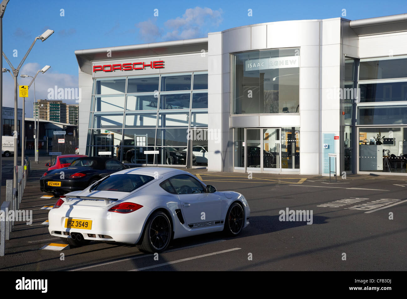 Concessionnaire automobile Porsche Royaume-Uni Irlande du Nord Belfast Banque D'Images