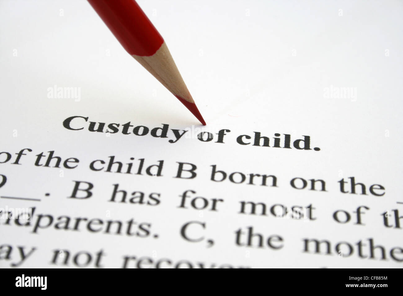 La garde de l'enfant Banque D'Images