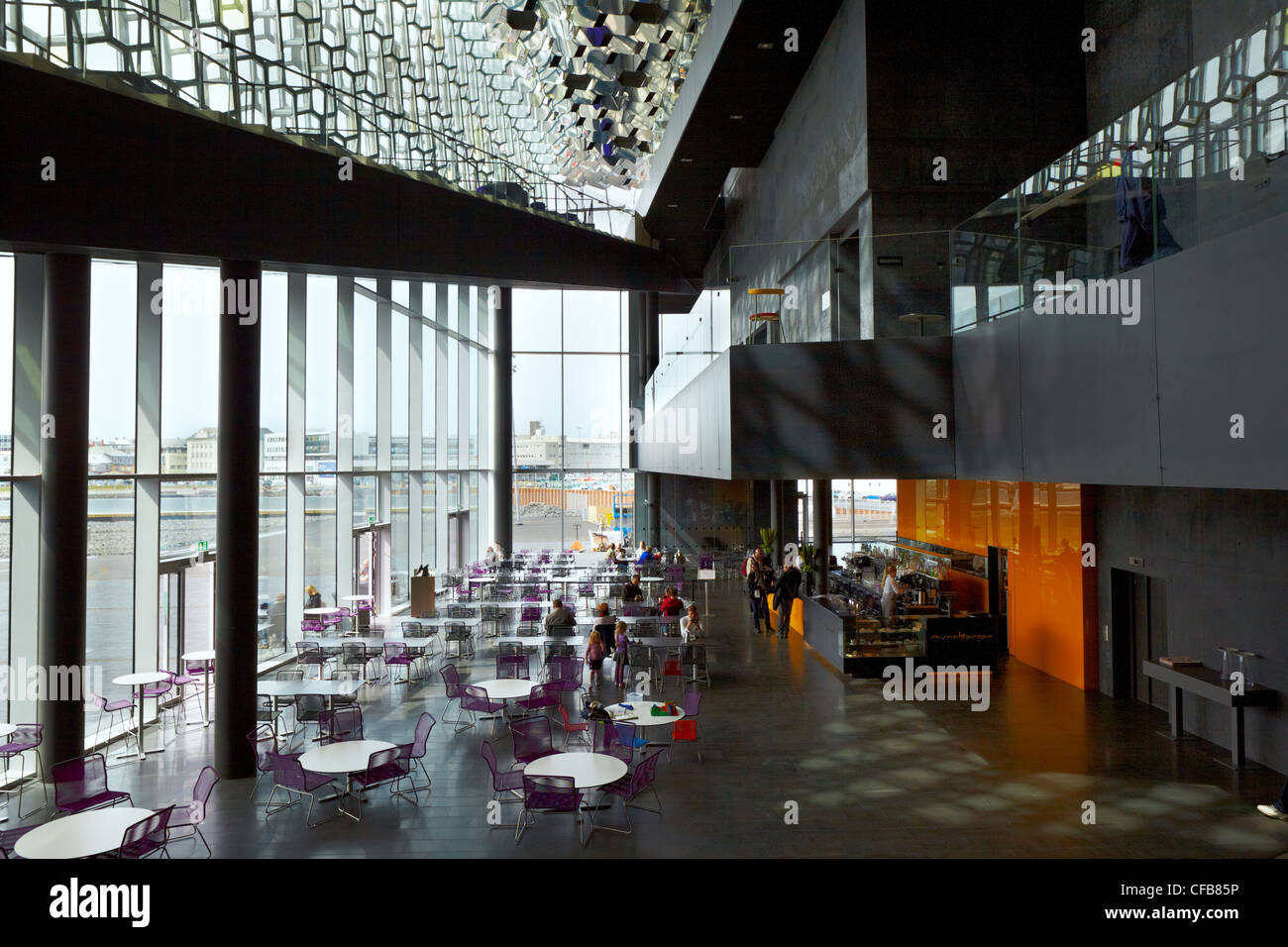 HARPA Concert Hall, et le centre de conférence, Reykjavik, Islande Banque D'Images