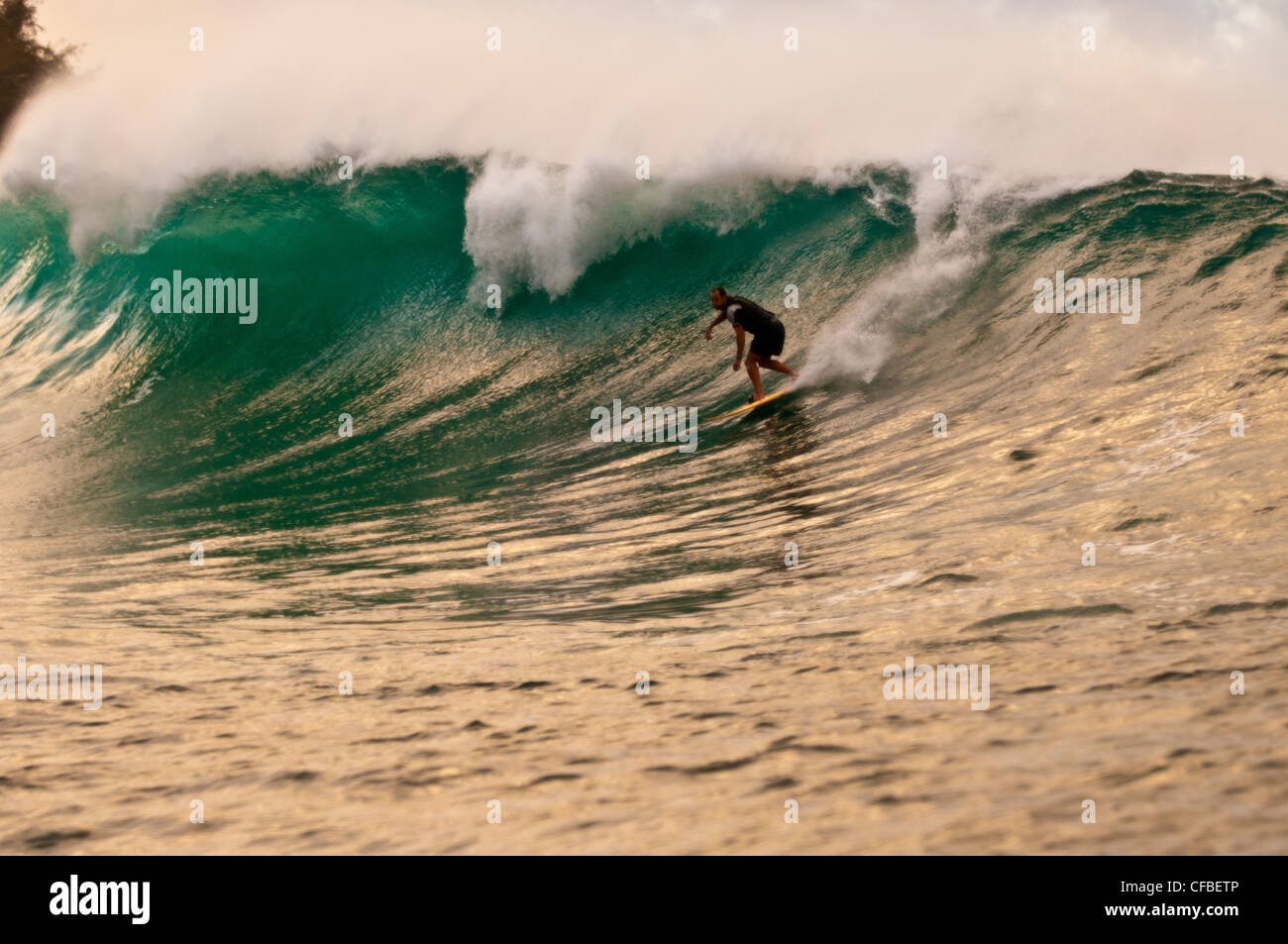 Tow-in surfing, New York Banque D'Images