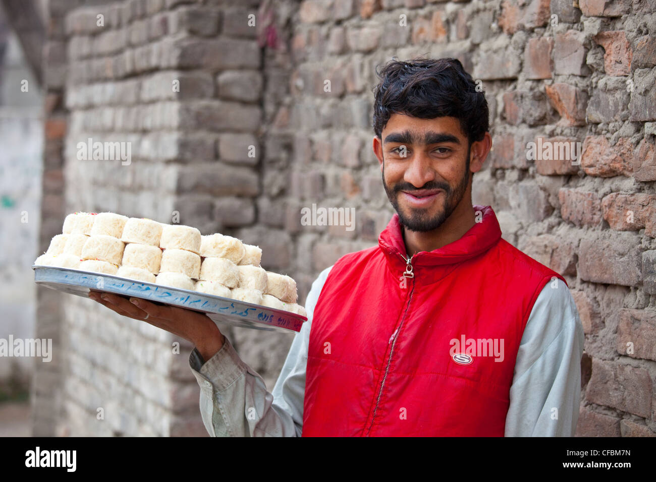 Vendeur de bonbons, Islamabad, Pakistan Banque D'Images