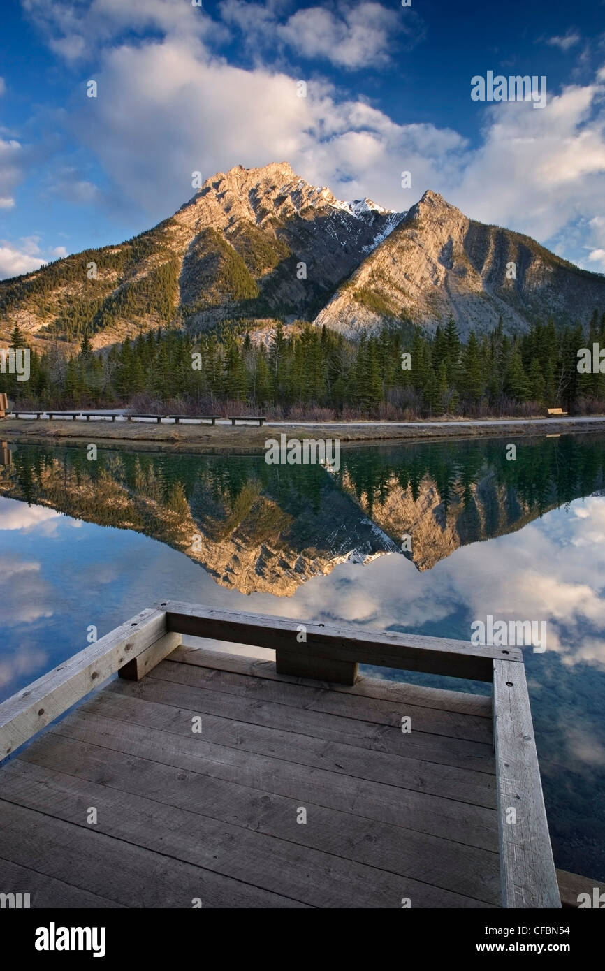 Mt. Lorette Lorette et étangs, Kananaskis, Alberta, Canada Banque D'Images