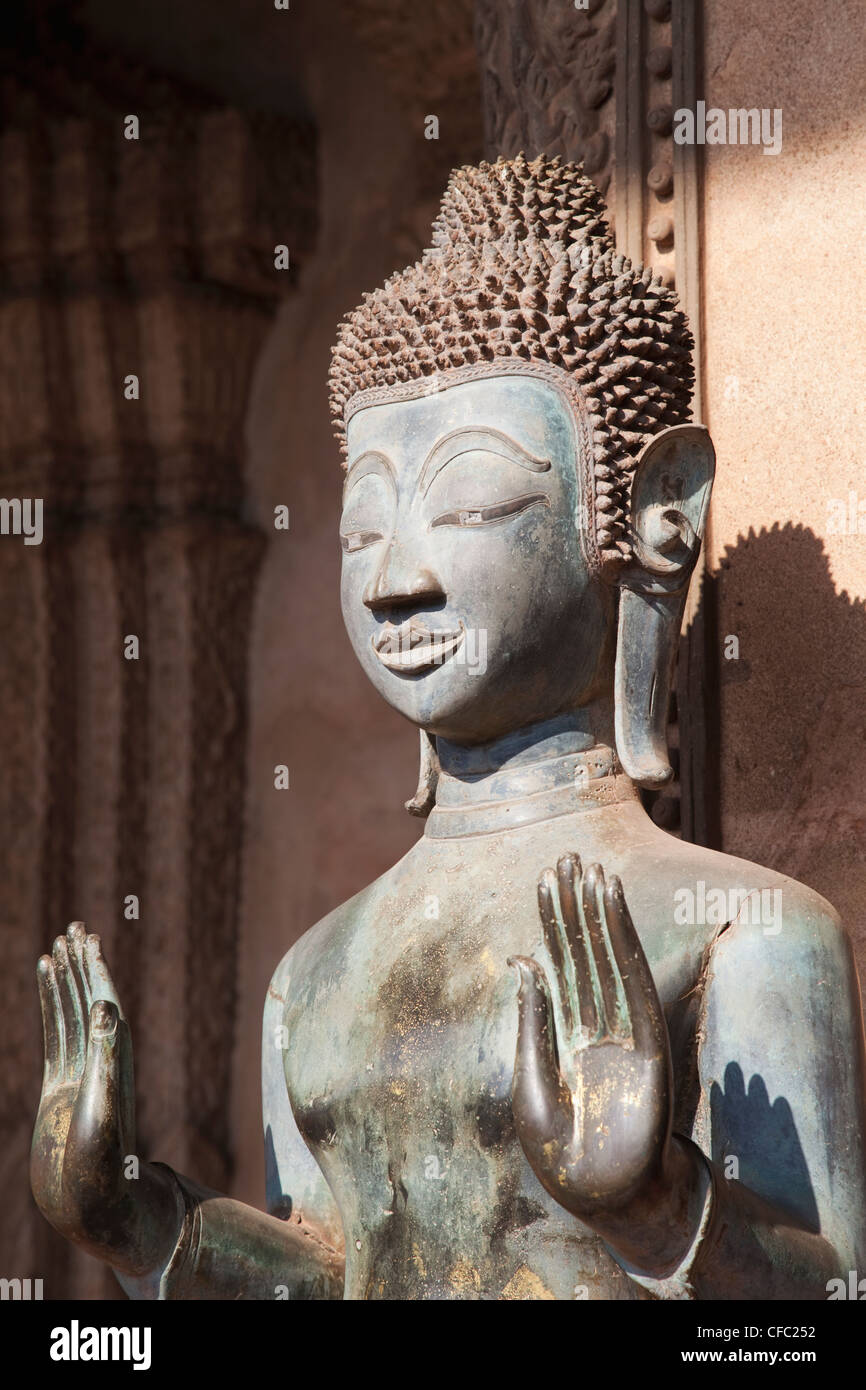 Le Laos, Vientiane, Phakeo Ho Museum, Statue de Bouddha Banque D'Images