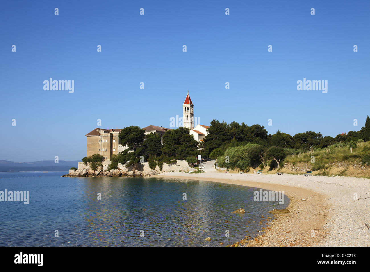 L'église dominicaine, Bol, Brac, Split-dalmatie, Croatie Banque D'Images