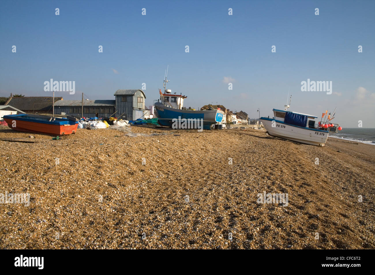 Sur la côte du Kent hythe Banque D'Images