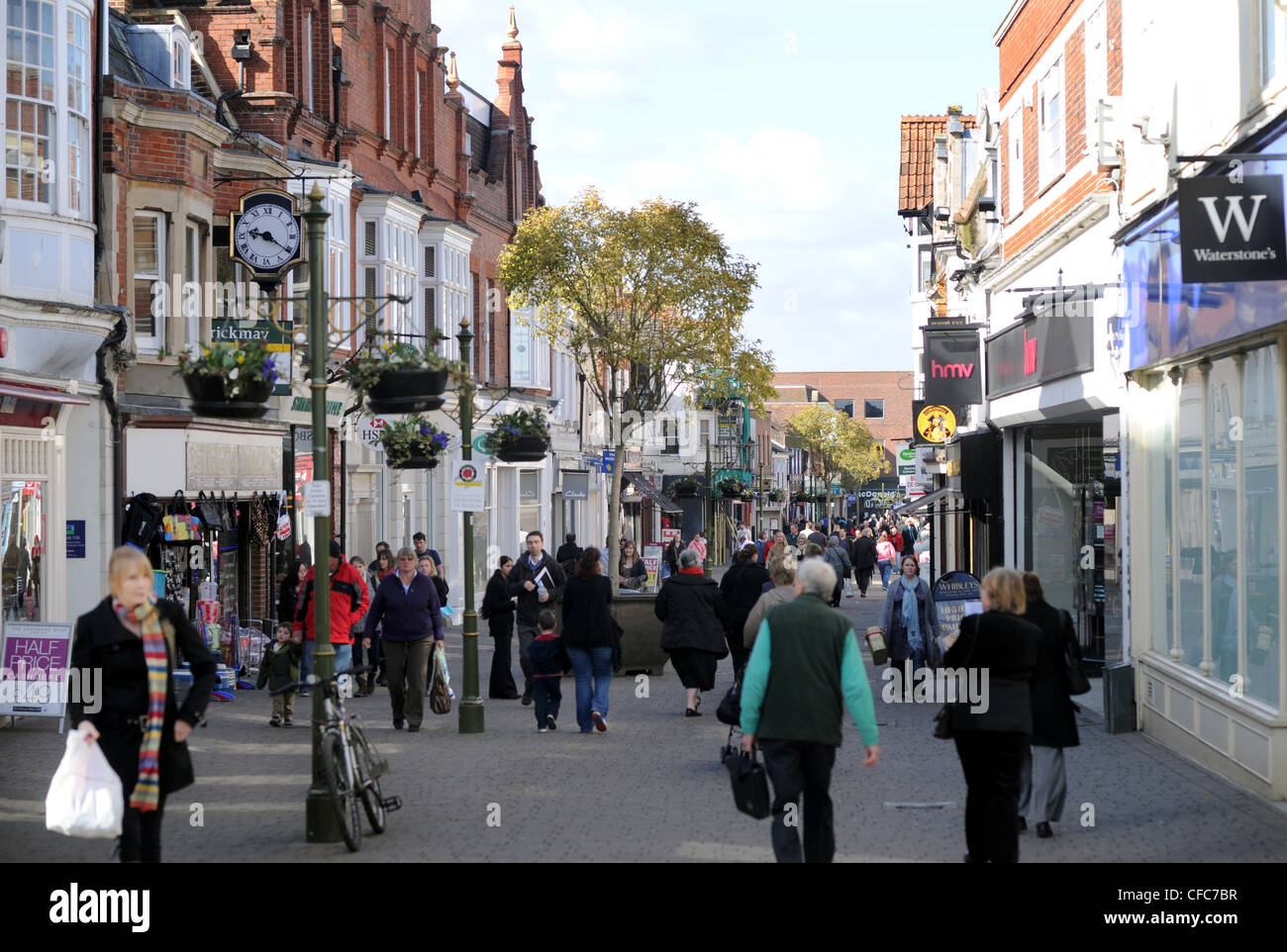 Zone commerçante de Horsham West Sussex UK Banque D'Images