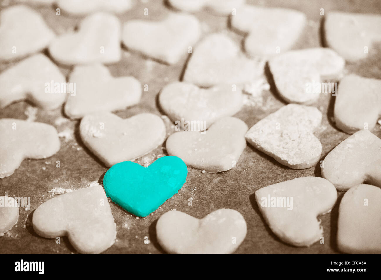 Coeur bleu. Banque D'Images