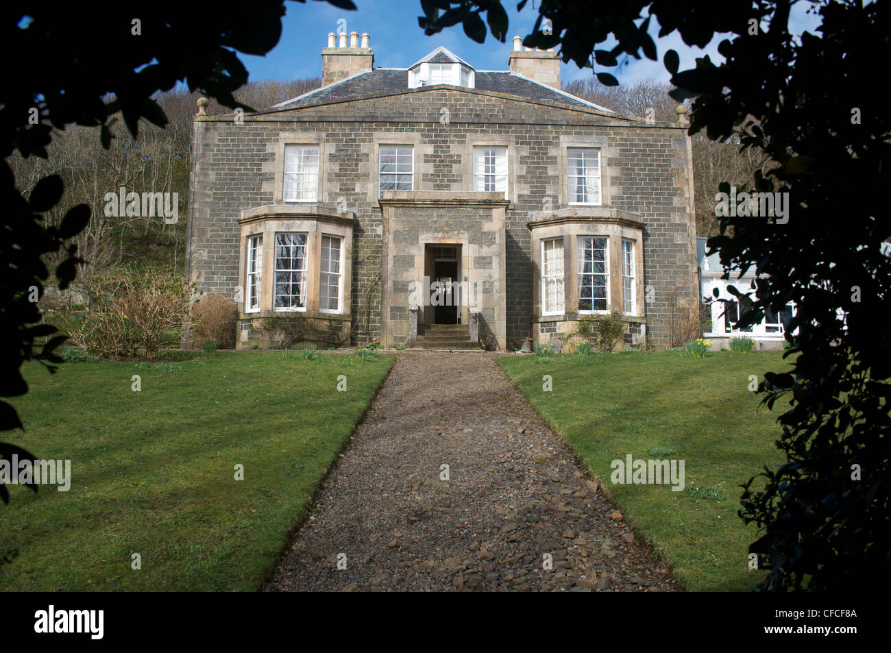 Canna House sur l'île de Canna dans les Hébrides intérieures, au large de la côte ouest de l'Ecosse. Banque D'Images