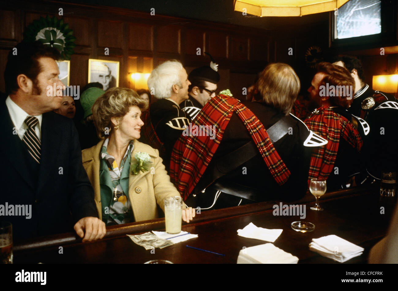 Une nouvelle pub de New York sur scène St Patrick's Day .USA Banque D'Images