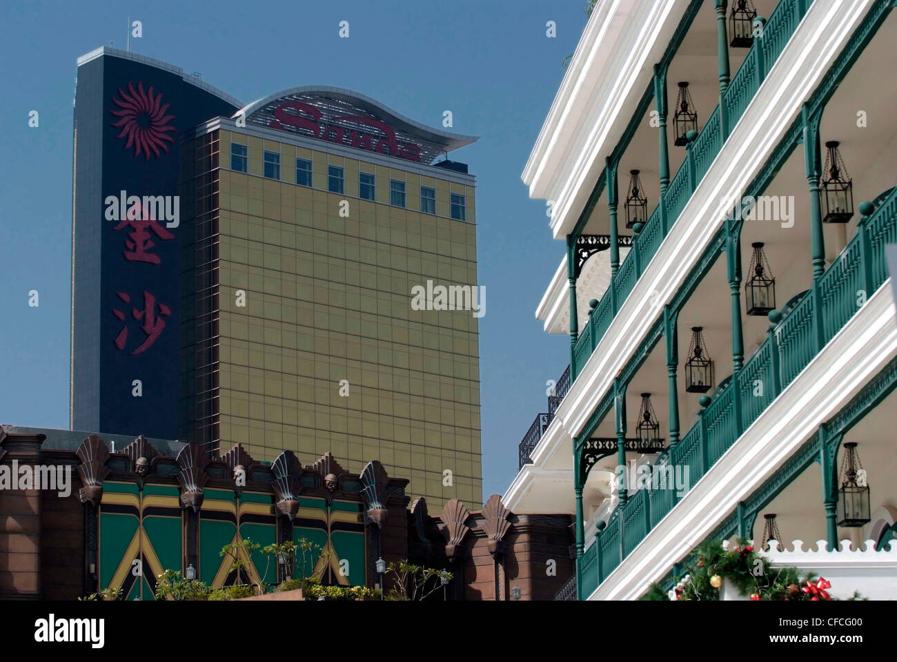 Chine - Macao Sands Hotel/Casino fromFisherman's Wharf Banque D'Images