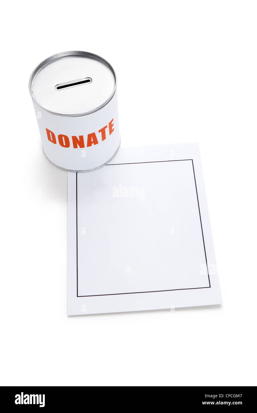 Le papier blanc et Donation Box, concept aidant Banque D'Images