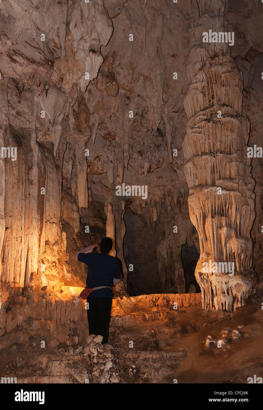 Elk208-4135v Thaïlande, Soppong, Grotte grotte Tham Lot, formations Banque D'Images