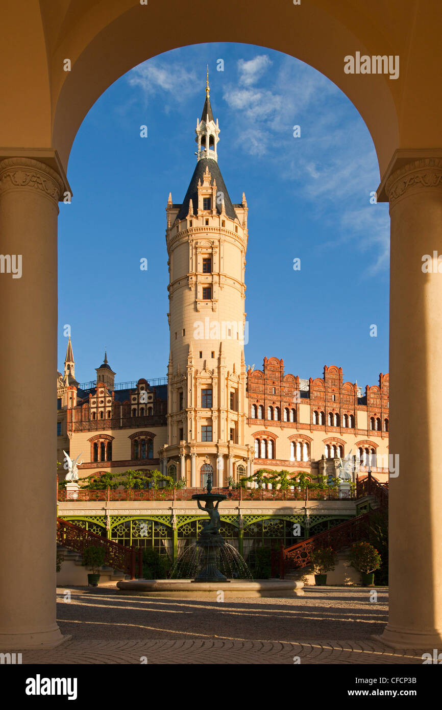 Château de Schwerin, Western-Pomerania Mecklenburg, Allemagne Banque D'Images