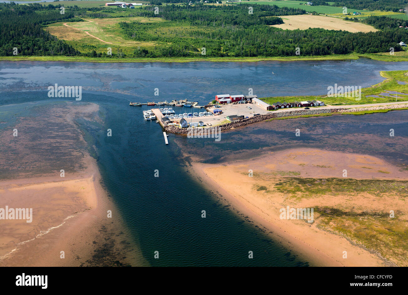 Voie navigable étroite donne le libre passage seTracadie Banque D'Images