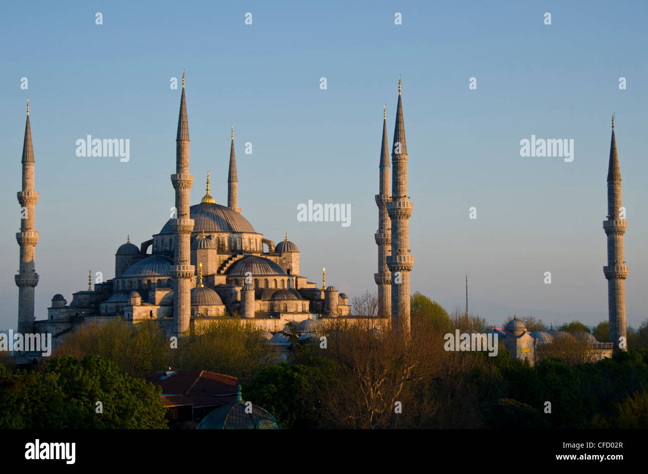 Mosquée Sultan Ahmed (Mosquée Bleue), Istanbul, Turquie Banque D'Images