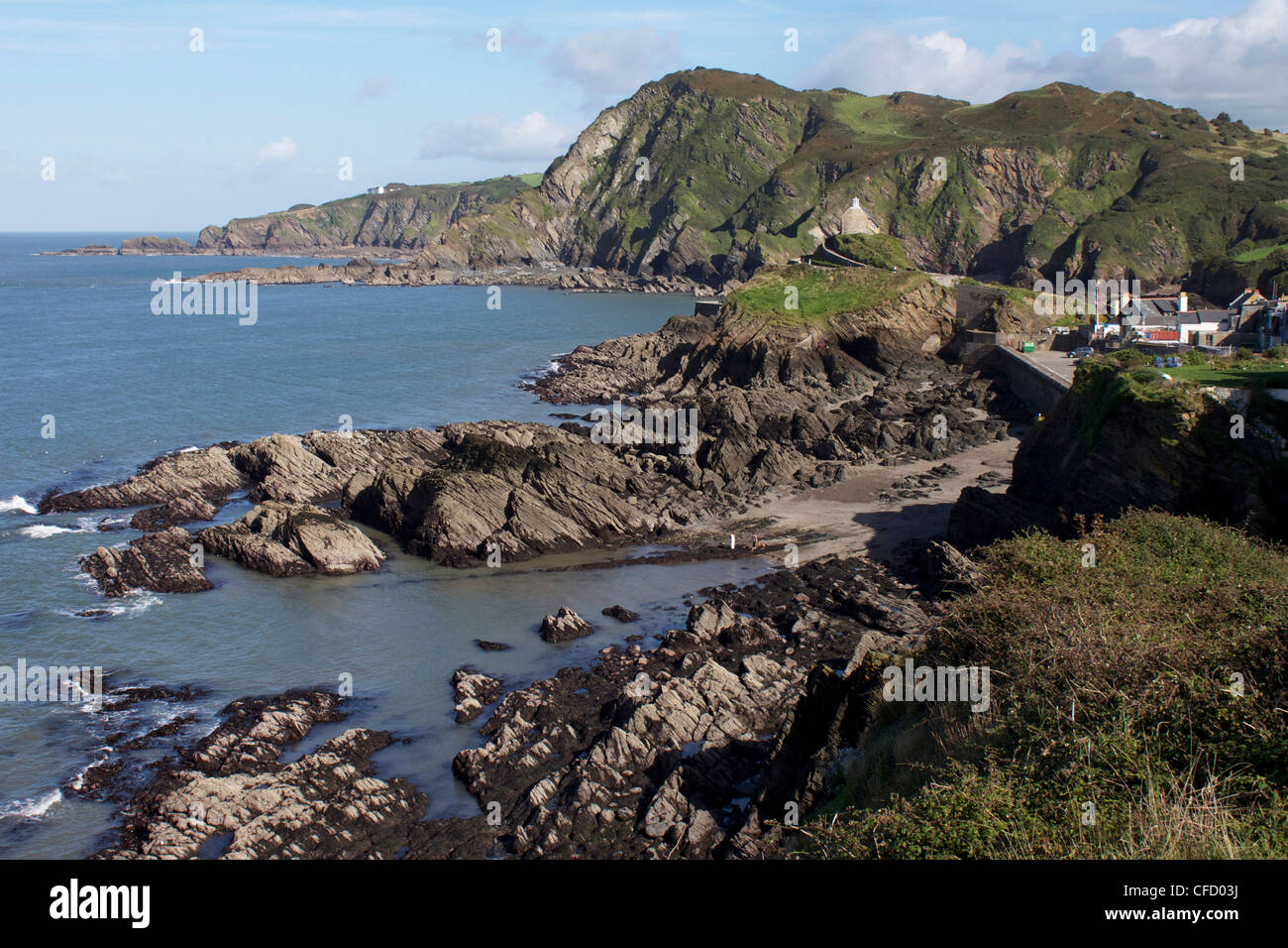 Lantern Hill et Beacon Point, Ilfracombe, Devon, Angleterre, Royaume-Uni, Europe Banque D'Images