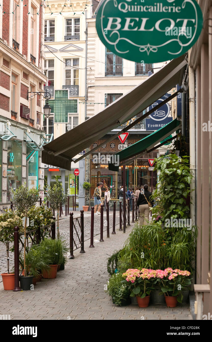 Scène de rue Lille Hauts de France France Banque D'Images