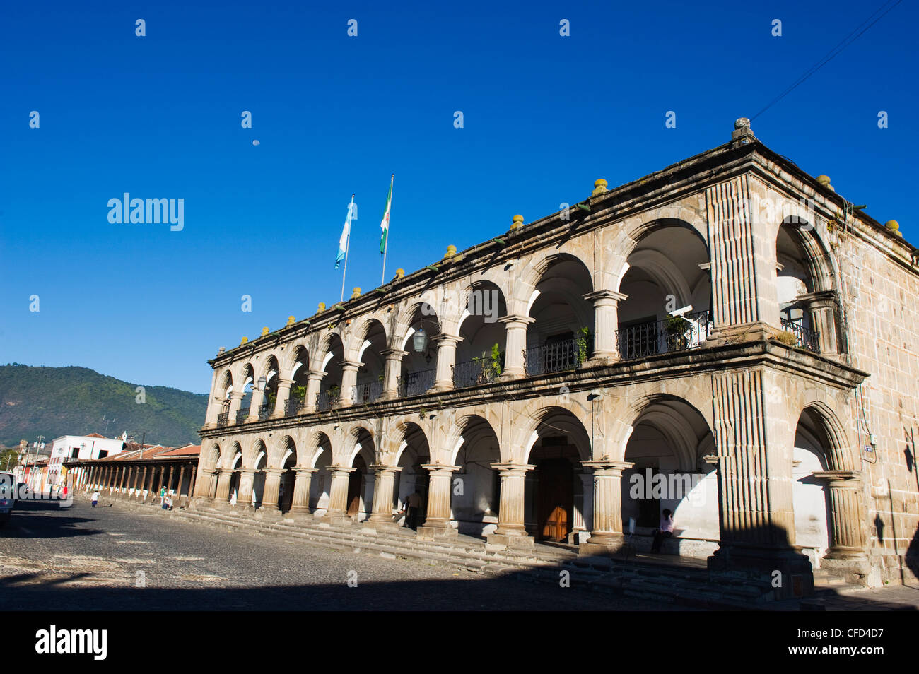 Bâtiment de la municipalité, Antigua, Guatemala, Amérique Centrale Banque D'Images