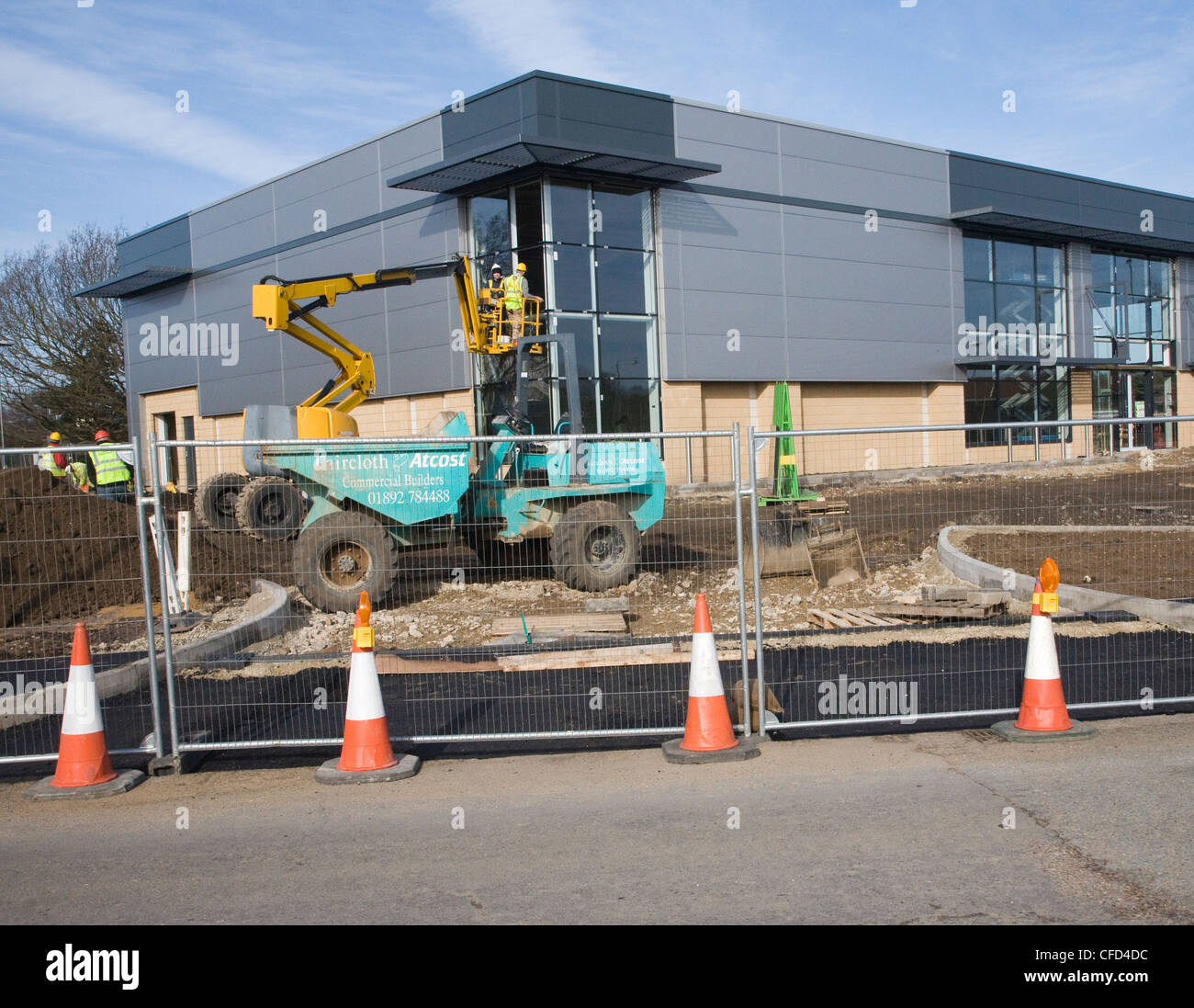 La construction de nouveaux bâtiments commerciaux, Martlesham, Suffolk, Angleterre Banque D'Images