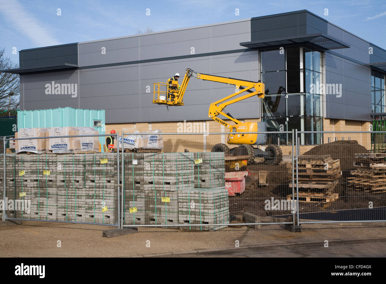 La construction de nouveaux bâtiments commerciaux, Martlesham, Suffolk, Angleterre Banque D'Images