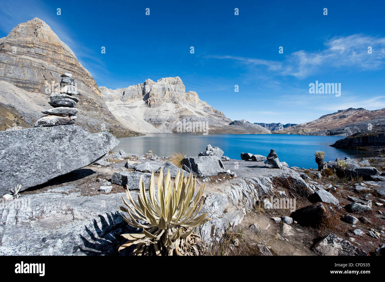 Laguna de la Plaza, El Cocuy Parc National, la Colombie, l'Amérique du Sud Banque D'Images