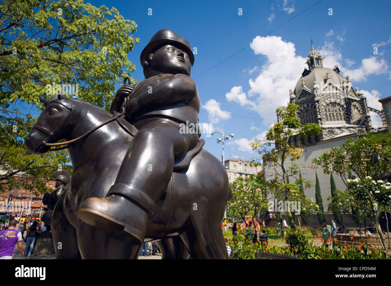 Sculptures de Fernando Botero, Plazoleta de las Esculturas, Medellin, Colombie, Amérique du Sud Banque D'Images