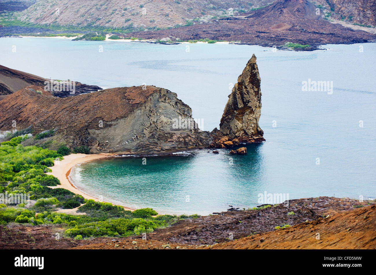Pinnacle Rock, Isla Bartholome, îles Galapagos, UNESCO World Heritage Site, Equateur, Amérique du Sud Banque D'Images